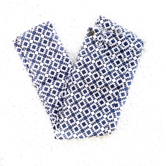 J. Crew Mid-Rise Toothpick Jean Black/White Print - Picture 4 of 13